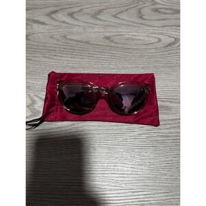 Suncloud Cityscape Polarized Sunglasses Translucent Tan Cat Eye Frames CZ